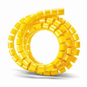 Yellow spiral cable organizer coil