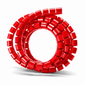 Red spiral cable organizer coil